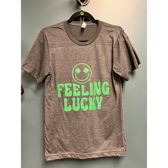 Feeling Lucky Small Gray Tee - Picture 1 of 2